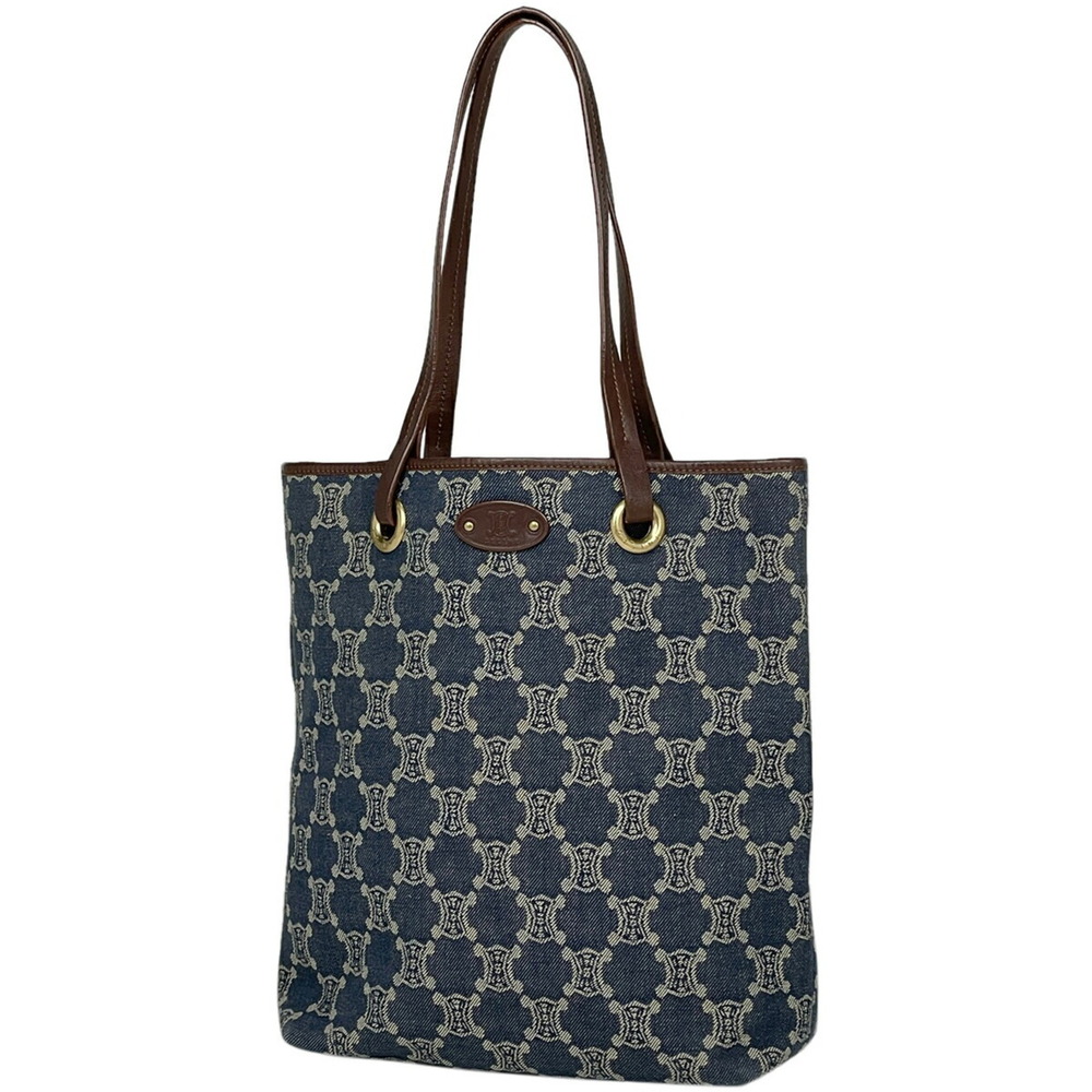 Celine Macadam tote bag denim blue brown - Picture 1 of 6
